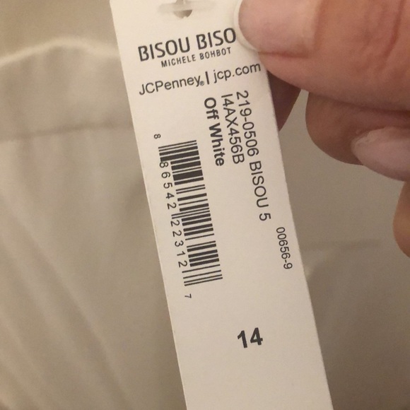 Bisou Bisou white long dress size 14 NWT - Picture 5 of 11